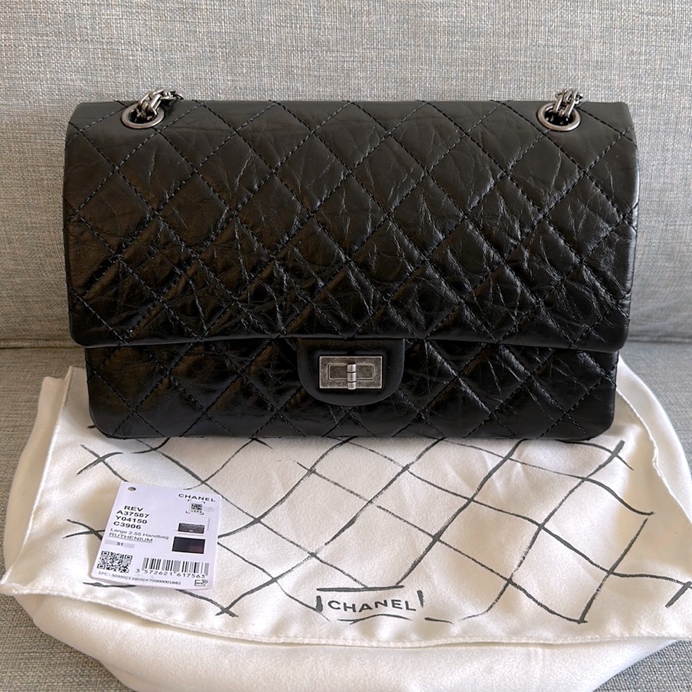 Chanel 2.55 Black RHW